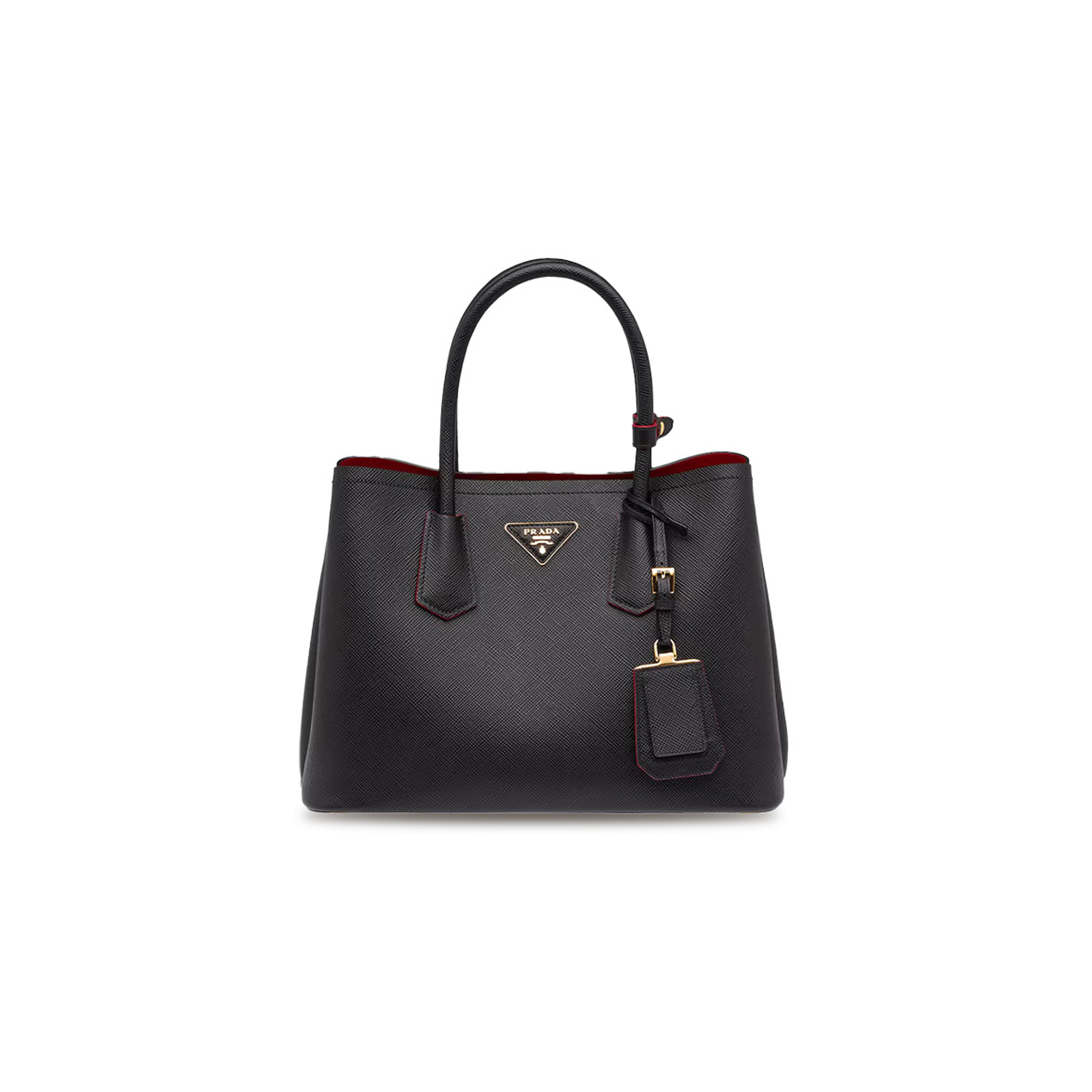 PRADA MEDIUM DOUBLE SAFFIANO LEATHER BAG 1BG887 (33*25*14.5cm)